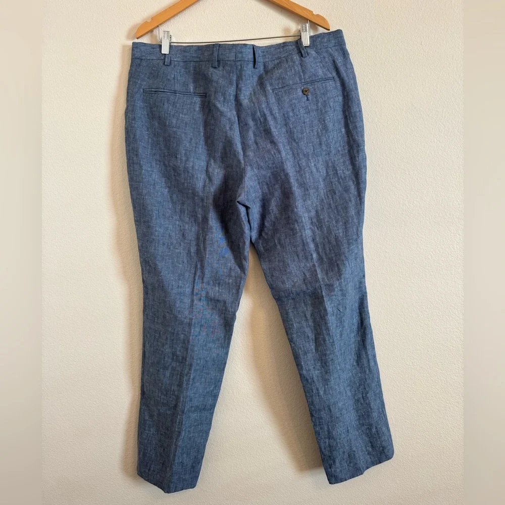 J. Crew 100% Linen Thompson Blue Suit Pants Men's 38*32